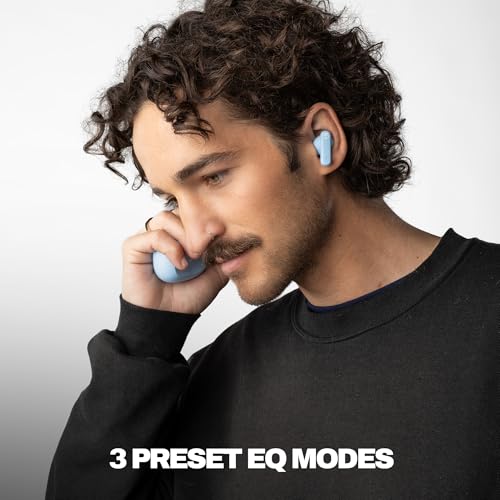Skullcandy Smokin’ Buds Wireless Noise Isolating Earbuds - Preppy Blue - color: Preppy Blue