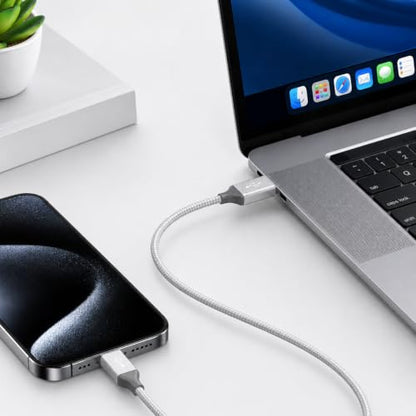 ENCASED USB-A to USB-C Cable, 1 ft - 2 Pack