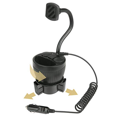 Scosche MAGPCUP MagicMount PowerHub Magnetic Car Cup Holder Phone Mount - Strong Magnet Car Mount for iPhone and Android - Secure Magnetic Cell Phone Holder - USB Charging Ports for Multiple Devices - style: Cup Holder w/ Power