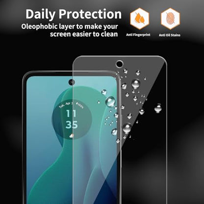 3 Pack for Motorola Moto G 5G (2024) / XT2417 Tempered Glass Screen Protector, Scratch-Proof, Bubble-Free,HD Transparent, 9H Hardness,Bubble Free,Case Friendly - size: Moto G 5G 2024 (3 Pack)