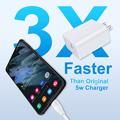 Samsung Fast Charging Block for Galaxy Z Fold 8 7 6 5 Z Flip 8 7 6 5 A17 - color: White
