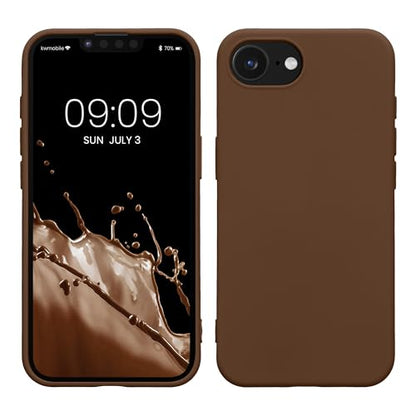kwmobile Case Compatible with Apple iPhone 17e / iPhone 16e Case - Slim Protective TPU Silicone Phone Cover - Chocolate - color: Chocolate, size: iPhone 17e / iPhone 16e