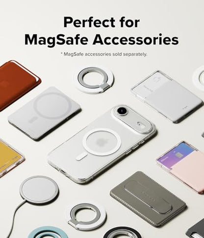 Ringke for iPhone Air Case [Fusion Magnetic Matte Clear] | Compatible with MagSafe, Oil & Dirt Resistant, Anti-Fingerprint Technology Prevents Oily Smudges, Feels Velvety Soft - size: iPhone Air