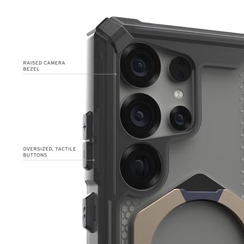 URBAN ARMOR GEAR UAG for Samsung Galaxy S25 Ultra Case 6.9" with Kickstand Plasma XTE - Compatible with Magnetic Charging Transparent Rugged Military Drop Tested Protective Cover, Ash/Titanium - color: Plasma XTE - Ash/Titanium
