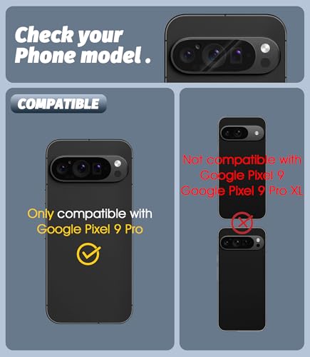 Orzero (3 Pack) Camera Lens Protector Compatible for Google Pixel 9 Pro 6.3 inch (Not for XL Model) Protector de Cámera Case Friendly Tempered Glass 9H High Definition Microphone Cutout Anti-Scratch - size: Google Pixel 9 Pro 6.3 inch
