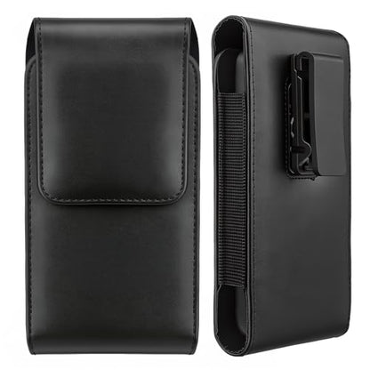 for Motorola Moto G 5G 2025 2024 G Power 2025 2024 2023 G Stylus 5G 2025 2024 Cell Phone Holster Holder Belt Clip Case PU Leather Pouch for Samsung Galaxy S25 S24 S23 Ultra (Black2, XL) - color: Black2