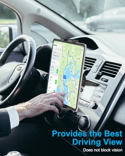 CD Slot Car Tablet Mount, Ultra Sturdy CD Tablet Holder for Car with 360° Rotatable, Compatible with iPad Pro, Air, Mini, Galaxy Tabs, Z Fold, Fire HD, Surface Pro, iPhone, 4.7-13" Devices