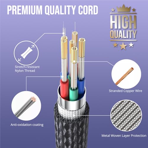 6FT USB C to USB C Cable Nylon Braided 60W Fast Charging, Compatible with iPhone 17/17 Pro/16 Series, Samsung S24/S23/S22 Ultra, Google Pixel, iPad Pro/Air, MacBook, CarPlay, Black - color: Black Braided, size: 6FT C to C