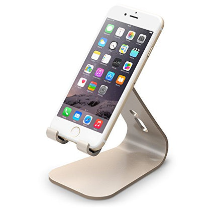 elago® M2 Stand [Champagne Gold] - [Premium Aluminum][Angled for Video Calls][Cable Management] - for all iPhones, Galaxy, and other Smartphones - color: Champagne Gold