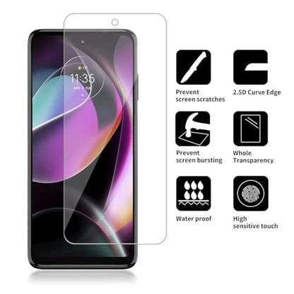 4 Pack Glass Screen Protector Compatible for Motorola Moto G 5G (2022) [9H Hardness]-HD Screen Tempered Glass, Scratch Resistant,Easy Install [Case Friendly] - size: Moto G 5G (2022)