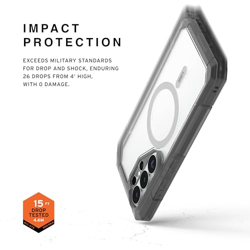 URBAN ARMOR GEAR UAG for Samsung Galaxy S26 Ultra Case 6.9" Trooper - Magnetic Charging Compatible Full Body with Port Protection Rugged Military Drop Tested Protective Cover, Clear/Ash - color: Trooper - Clear/Ash