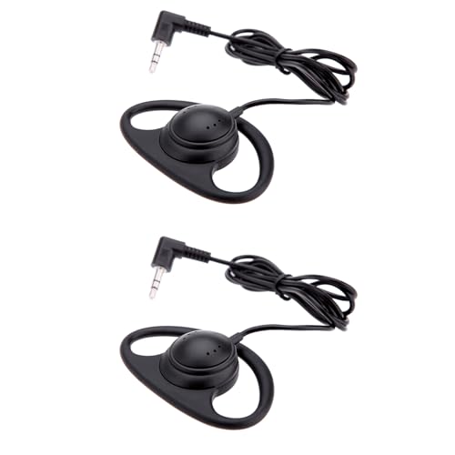 Cuifati Single Ear Headset with 3.5mm L Shaped Plug, Mono Wired Headphone for Laptop, Phone, Call Center, Gaming (2pcs) - size: 2pcs