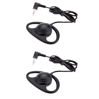 Cuifati Single Ear Headset with 3.5mm L Shaped Plug, Mono Wired Headphone for Laptop, Phone, Call Center, Gaming (2pcs) - size: 2pcs