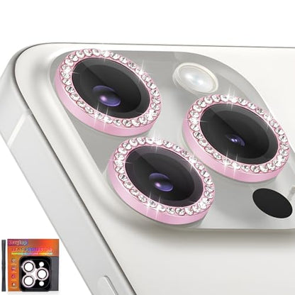 Camera Lens Protector for iPhone 16 Pro/16 Pro Max, Diamond Pink - color: Diamond Pink