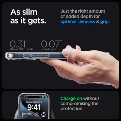 Spigen for iPhone 15 Pro Case, Ultra Hybrid MagFit [Anti-Yellowing] [Compatible with Magsafe] - Frost White - color: Frost White, size: iPhone 15 Pro