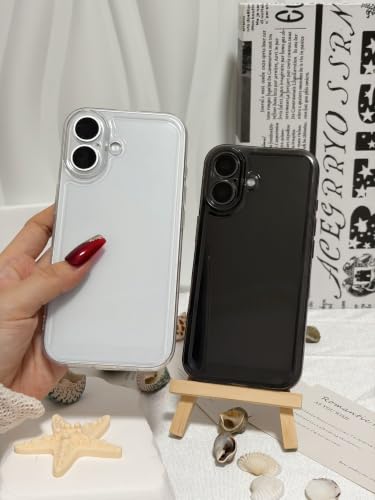 Case Compatible with iPhone 16 Plus, Non-Yellowing Shockproof Anti-Scratch Clear Soft Phone Cover with Lens Protector - Clear - color: Clear, size: iPhone 16 Plus