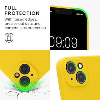 kwmobile Case Compatible with Apple iPhone 14 Case - Slim TPU Silicone Phone Cover - Soft Touch Finish - Radiant Yellow - color: Radiant Yellow, size: iPhone 14