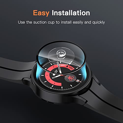 JETech Screen Protector for Samsung Galaxy Watch 5 Pro 45mm, 3-Pack | Tempered Glass Protection, HD Clear, Anti-Scratch Design - size: Galaxy Watch 5 Pro 45mm