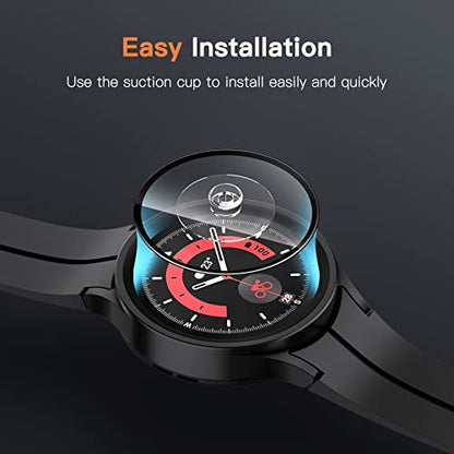 JETech Screen Protector for Samsung Galaxy Watch 5 Pro 45mm, 3-Pack | Tempered Glass Protection, HD Clear, Anti-Scratch Design - size: Galaxy Watch 5 Pro 45mm