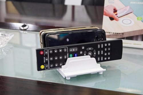 Adjustable Phone Stand Holder Dock Mobile Phone Tablet Organizer Multi Device Universal Desktop Stand Rack for iPhone Samsung Kindle Fire Tablet and Most Electronics Devices-No Charging Port (S-White) - color: S-White