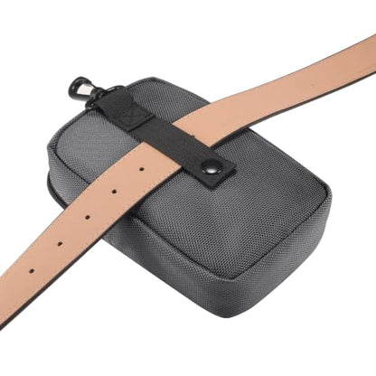 Multi-Functional Cell Phone Belt Holster, Water Repellent Nylon Crossbody Waist Bag Fits 7.2 Inch Phones, 4 Ways Wear Shoulder Hand Wrist Carry Pouch for Outdoor Travel Hiking(Grey) - color: Grey