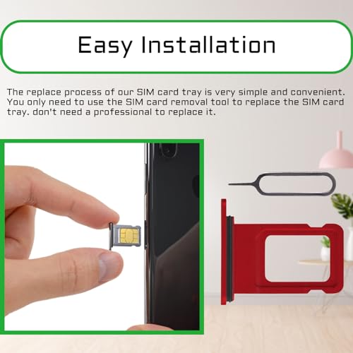 for iPhone XR Red Single SIM Card Tray Slot Replacement
