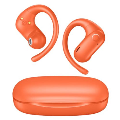 kurdene Open Ear Buds Wireless Earbuds 5.4 Bluetooth Headphones - color: Orange