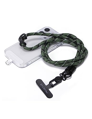 Phone Lanyard×1,Phone Tether Tab×2, Crossbody Cell Phone Lanyard,Rope Lanyard,Universal Adjustable Phone Strap(Green) - color: Green