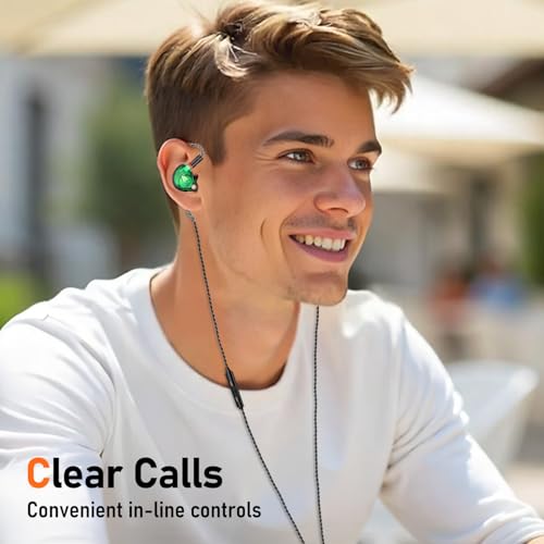 Audiovance Vibes 202ML HiFi Wired Earbuds for iPhone 14/13/12/11/X, Pro Max - color: 6-Green