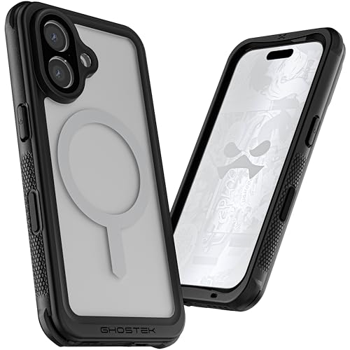 Ghostek Nautical Waterproof Apple iPhone 16 Case with Holster Belt Clip - Screen and Camera Protector, MagSafe Compatible, Rugged Heavy Duty Cover (6.1 Inch, Clear) - color: Clear, size: iPhone 16
