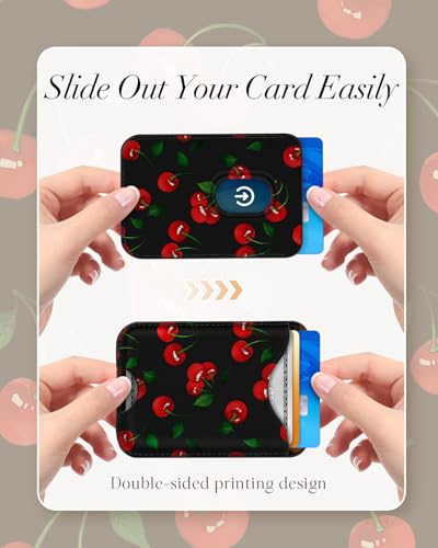 Shorogyt Compatible with Magsafe Wallet for Women, Cherry - color: Cherry