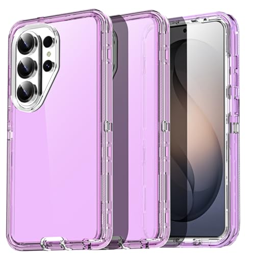 AICase for Samsung Galaxy S26 Ultra Case Clear 3 in 1 Heavy Duty Drop Protection Full Body Rugged Shockproof/Dust Proof 3-Layer Military Protective Tough Durable Cover for Samsung S26 Ultra 6.9"_3 - color: 3 in 1 Purple, size: Samsung Galaxy S26 Ultra