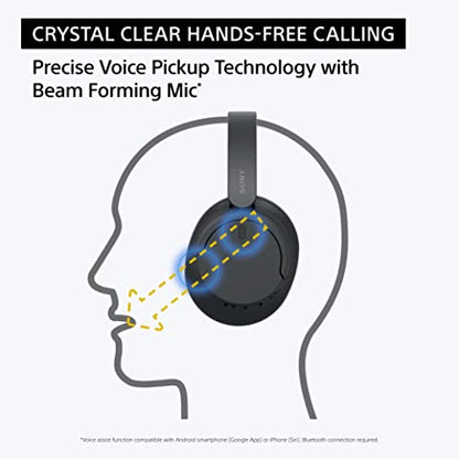 Sony WH-CH720N Wireless Noise Cancelling Over-Ear Headphones, Black - color: Black