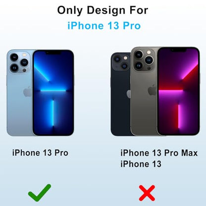 Belt Clip Holster Compatible with iPhone 13 Pro Defender Case with 360° Rotating Stand - Heavy Duty Protection Anti-Drop Shockproof, Black - size: iPhone 13 Pro