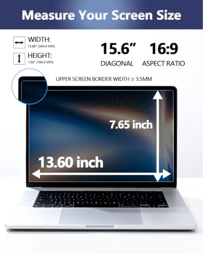 Magnetic Laptop Privacy Screen for 15.6 Inch 16:9 Aspect Ratio - color: Magnetic Laptop 15.6 Inch 16:9