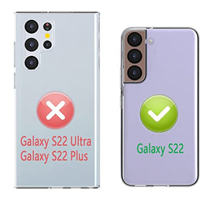 Galaxy S22 5G Clear Case, Slim Thin Flexible TPU Gel Silicone Soft Skin Lightweight Anti-Scratch Shockproof Protective Phone Cover for Samsung Galaxy S22, Crystal Clear