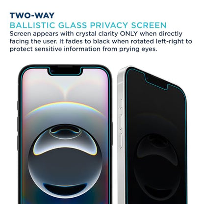 Tech Armor Privacy Glass for iPhone 16e, 14, 13 Pro Screen Protector 1 Pack - size: iPhone 14 / 13 / 13 Pro-6.1 Inch