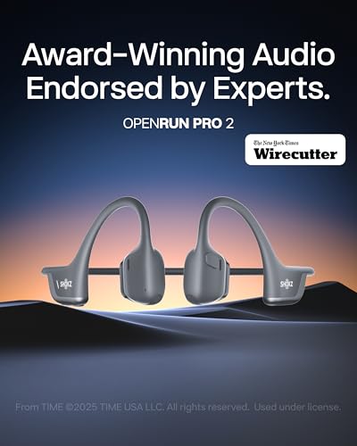 SHOKZ OpenRun Pro 2 Bone Conduction Bluetooth Sport Headphones, Black - color: Black, size: Standard