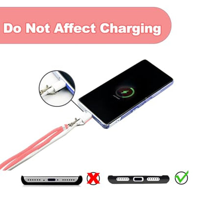 8 Packs Cell Phone Lanyards for Around The Neck,Adjustable Crossbody Phone Strap,Lanyard Phone Holder - color: Pink
