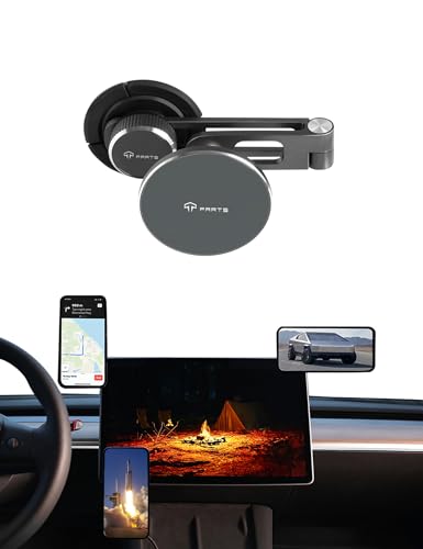 TPARTS Foldable Magnetic Car Cellphone Mount for Tesla Model 3/Y/X/S - color: Mag safe Standard