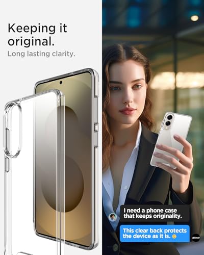 Miimall for Samsung Galaxy S25 Edge Case Clear, Anti-Yellowing Anti-Fingerprint Clear Phone Case | Mil-Grade Protection Slim Shockproof | Thin Anti-Scratch Transparent Rugged Cover for S25Edge