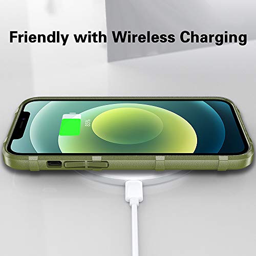 Rugged Shield TPU Thick Solid Armor Tactical Protective Case Compatible with iPhone 12 Mini (5.4 inches) - Army Green - color: Army Green, size: iPhone 12 mini