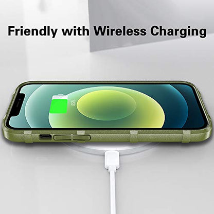 Rugged Shield TPU Thick Solid Armor Tactical Protective Case Compatible with iPhone 12 Mini (5.4 inches) - Army Green - color: Army Green, size: iPhone 12 mini