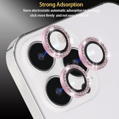 Camera Lens Protector for iPhone 16 Pro/16 Pro Max, Diamond Pink - color: Diamond Pink