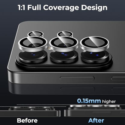 BENKS GlassWarrior Camera Lens Protector for Samsung Galaxy S26 Ultra, 9H Tempered Glass, Anti-Reflective HD Clarity, Ultra-Thin Scratch Resistant, Individual Metal Lens Ring Design (Silver) - color: Silver