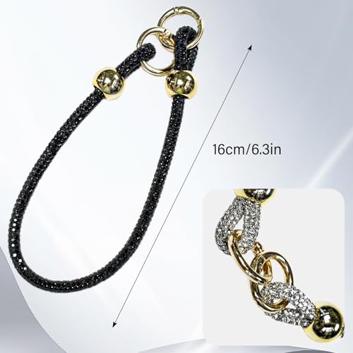 Luxury Diamond Phone Wrist Strap with Tether Tab & Pad (Z-Silver) - color: Silver, size: Classic
