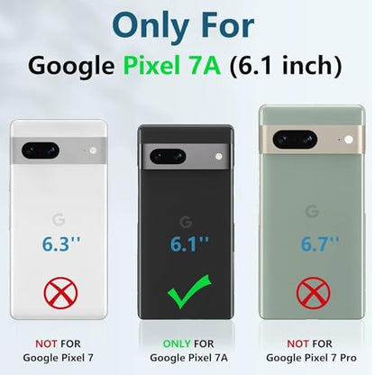 Battery Case for Pixel 7a, Upgraded 10000mAh Battery Pack Rechargeable Charger Case with Wireless Charging Compatible for Pixel 7a(6.1 inch) External Battery Charging Cover(Black) - size: Pixel 7A