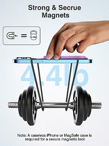 TopMade for Magsafe Wallet, 4 Card Holder, Strongest Magnetic Phone Wallet - color: Fuschia Fade