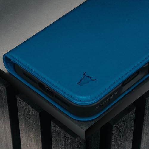 TORRO Leather Case Compatible with iPhone 17 Pro Max 6.9" 2025 - Premium Leather Wallet Flip Case with Kickstand and Card Slots (Compatible with Official MagSafe Chargers) - Blue - color: Blue, size: iPhone 17 Pro Max