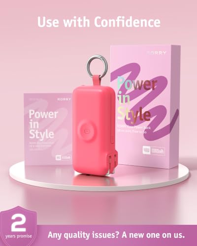 RORRY Flow Portable Charger 10000mAh 40W Wall Plug Power Bank Battery Pack - color: Berry Red